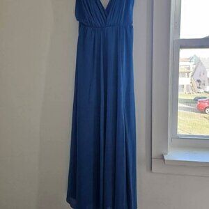 Royal Blue Greecian style gown